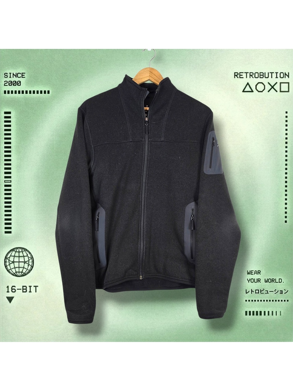 Arc'teryx Covert Cardigan Full Zip Fleece Jacket Black Size M